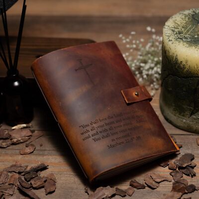 Personalized Leather Journals for Men & Women - Engraved Vintage Leather Bound-image