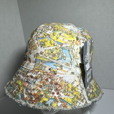 Walt Disney World Bucket Hat 50th Anniversary Vault Reversible Picture Map NWT-image