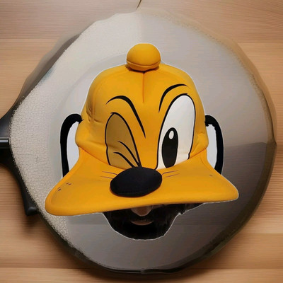 Disney World Pluto 3D Gold Foam Hat w/ Flappy Ears & Elastic Back Adult 1 Size-image