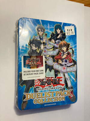 YuGiOh GX Duelist Pack Collection Tin Duelist Pack Zane 1st ed Sealed NEW-image