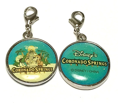 Vintage Disney Coronado Springs Resort Hotel Charm Zipper Pull Signed Disneyana-image