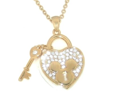 Disney Arribas Necklace✿ Mickey Mouse Made with Crystals from Swarovski Lock Key-image