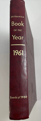 Encyclopedia Britannica Book Of The Year 1961 Hardcover Events from 1960 Leather-image