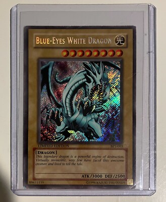 1996 Yu-Gi-Oh! Blue-Eyes White Dragon Limited Edition BPT-003     -image