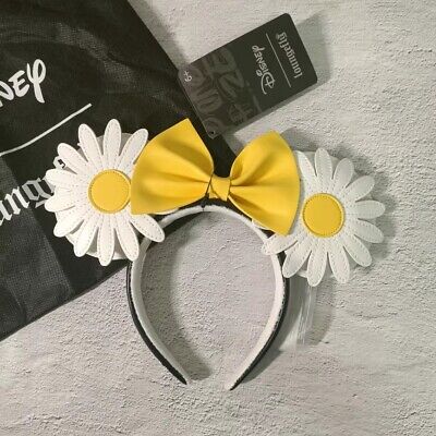 Loungefly Disney Parks Yellow Daisy White Chrysanthemum Headband Minnie Ears-image