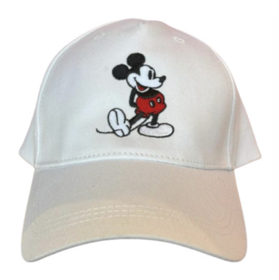 Disney Parks Hat Baseball Cap Mickey Mouse Standing White WDW New With Tag-image
