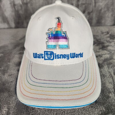 Walt Disney World Cap Hat Cinderella Castle Rainbow Pride Collection Strapback-image