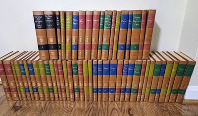 Vtg 1952 Britannica Great Books of the Western World COMPLETE SET Volumes 1-54-image