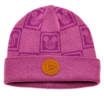 Walt Disney World WDW Knit Beanie Cap for Adults Allover Design Patch OS NEW-image