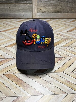 Vintage 90s Walt Disney World Embroidered Character Letters Snapback Hat-image