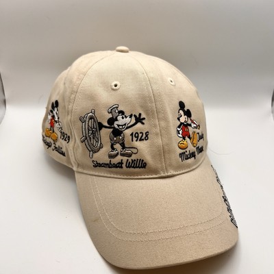 Disney Hat Mickey Mouse Y2K History Beige Walt Disney World Vtg  Embroidered Cap-image