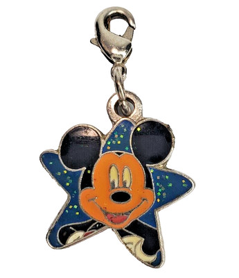 Vintage 90s Mickey Mouse Enamel Charm for Bracelet Disneyland Walt Disney World-image