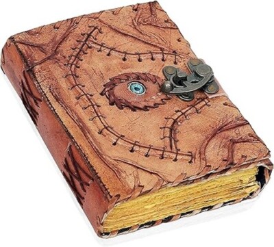 Vintage Hocus Pocus Book of Spells Leather Journal Evil Eye Diary Book Gift 5X7