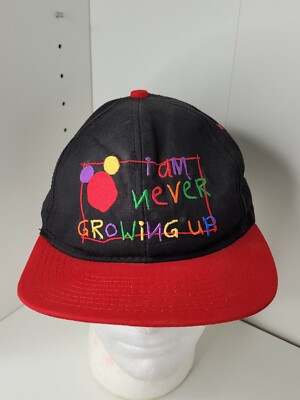 VTG Walt Disney World Hat I Am Never Growing Up Baseball Cap Snapback Hat USA-image