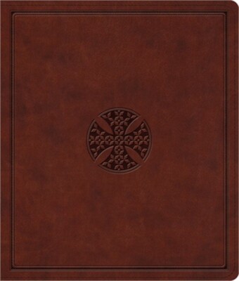 ESV Journaling Bible (Trutone, Brown, Mosaic Cross Design) (Leather / Fine Bindi-image