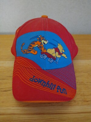 Vintage Walt Disney World Winnie The Pooh Tigger Downhill Fun Hat - Toddler Size-image