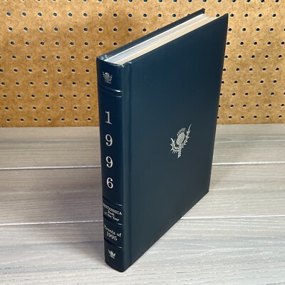 1996 Encyclopedia Britannica Annual World Data Book of the Year Leather Padded-image