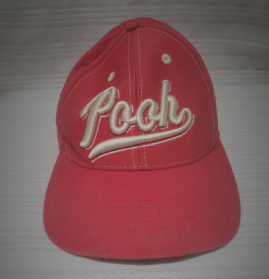 Vintage Walt Disney World Winnie The Pooh Raised Embroidered Snapback Hat Red-image