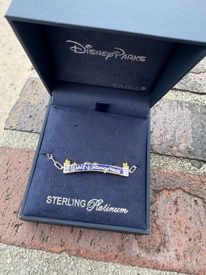 Walt Disney World 2025 Crislu Entrance Marquee Bracelet Sterling Platinum Auto-image