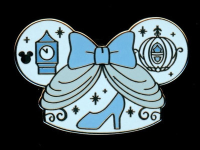 WDW Cinderella Ear Hats Hidden Mickey 2024 Disney Pin 163891-image
