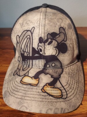 Mickey Mouse Steamboat Willie Baseball  Hat Walt Disney World OS VGC  Ajustable-image