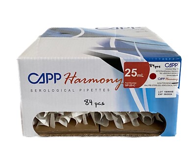 (84) CAPP Harmony 25mL in 2/10 Plastic TD Serological Pipets Sterile SP-25-C-image