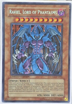 Yugioh TCG Raviel, Lord of Phantasms CT03-EN003 Limited Edition Secret Rare MINT-image