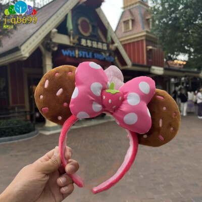 Strawberry Disney Parks Munchlings Minnie Ears Rare Exclusive Cupcake Headband-image