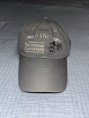 Walt Disney World True Vintage Characters Hat Gray Strap Back Mickey Mouse OSFM-image