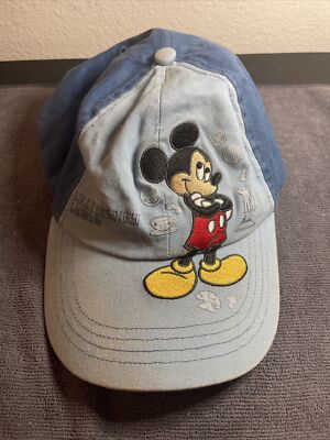 Mickey Mouse Walt Disney World 2018 Blue YOUTH Adjustable Hat Cap Embroidered-image