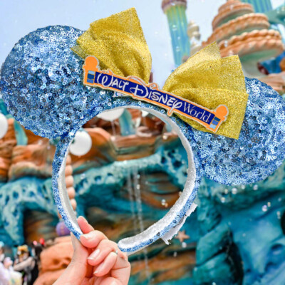Walt Disney-World Entrance Sign Marquee Mickey Ears DisneyParks Headband WDW-image