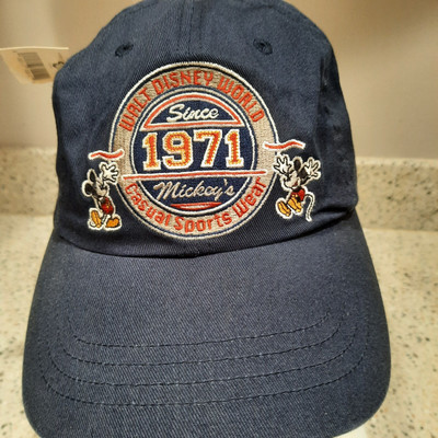 Disney Mickey Mouse Walt Disney World 1971 Navy Baseball Hat Youth Size-image