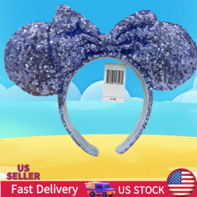Limited Ears  Anniversary Headband Disney'Purple Sequins Bow Minnie Mouse lovely-image