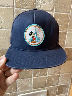 Disney Parks 50th Anniversary Vans Off The Wall Snap Back Mickey Mouse Cap Hat-image