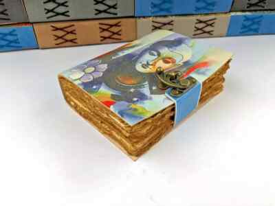 Vintage Leather bound Journal Antique Handmade Paper Notebook Diary Sketchbook-image