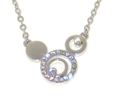 Disney Arribas Necklace Mickey Swirl Ear Icon Made with Crystals from Swarovski-image