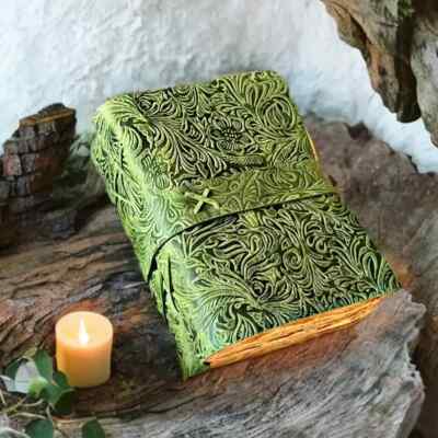Handmade Leather Bound Vintage Junk Journal  Unique Gift for Him & Her-image