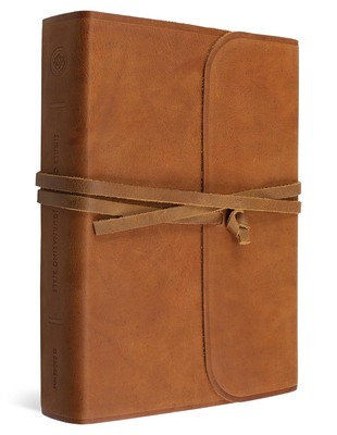 ESV Single Column Journaling Bible, Large Print (Brown, Flap with Strap)... -image