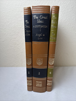 Great Books of the Western World 1952 1 2 4 Encyclopedia Britannica Lot Of 3-image