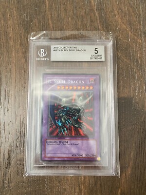 2002 Collector Tins #BPT-6 Black Skull Dragon Beckett Graded 5 Excellent-image