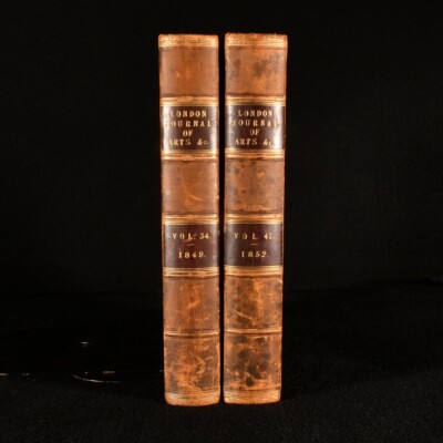 1849-52 2vol The London Journal Of Arts Sciences And Manufactures XXXV XLI Ve...-image