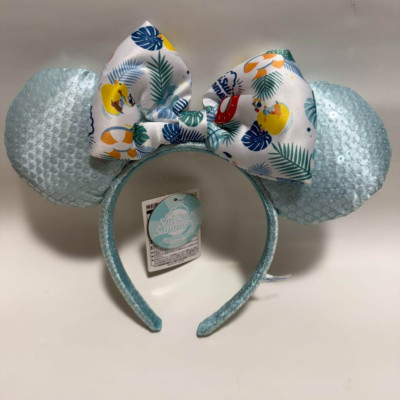 Japan Tokyo Disney Resort Sui Sui Summer 2022 Ears HeadBand Cap Chip & Dale Used-image