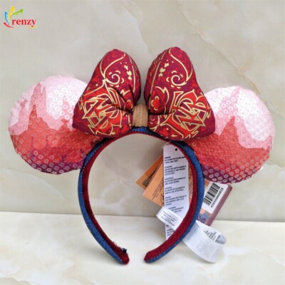 Big Thunder Mountain Minnie Mouse Main Attraction Ears Disney- Red Bow Headband-image