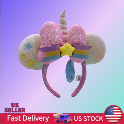Shanghai Disney. Parks 2025 Spring Unicorns. Minnie  Mouse Ears Sequins Headband-image