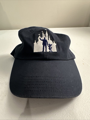 Walt Disney World Mickey Walt Castle Embroidery Blue Cotton Dad Cap-image