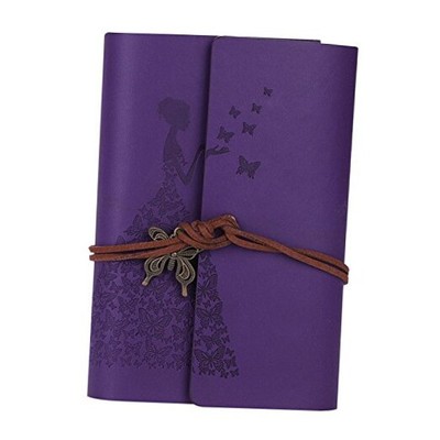 Butterfly Vintage Leather Journal Notebook Refillable Diary Sketchbook Spiral -image