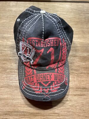 Walt Disney World Established 71 (1971) Adjustable Hat Distressed Design 2000's-image