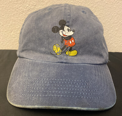 Walt Disney Parks Disney World Blu Mickey Mouse Printed Distressed Dad Hat Adult-image