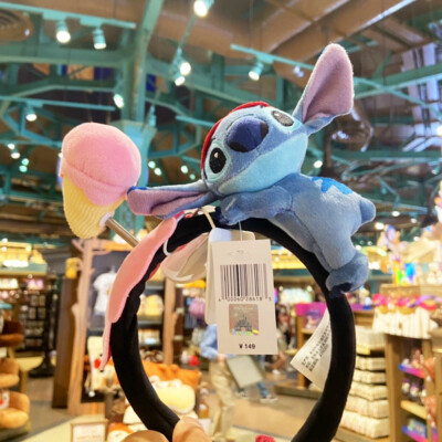 Disney Parks Shanghai Lilo And Stitch Ears Ice Cream Disneyland Headband-image