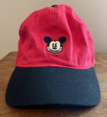 Disney Parks Baseball Hat Adult Red Mickey Mouse Cap-image